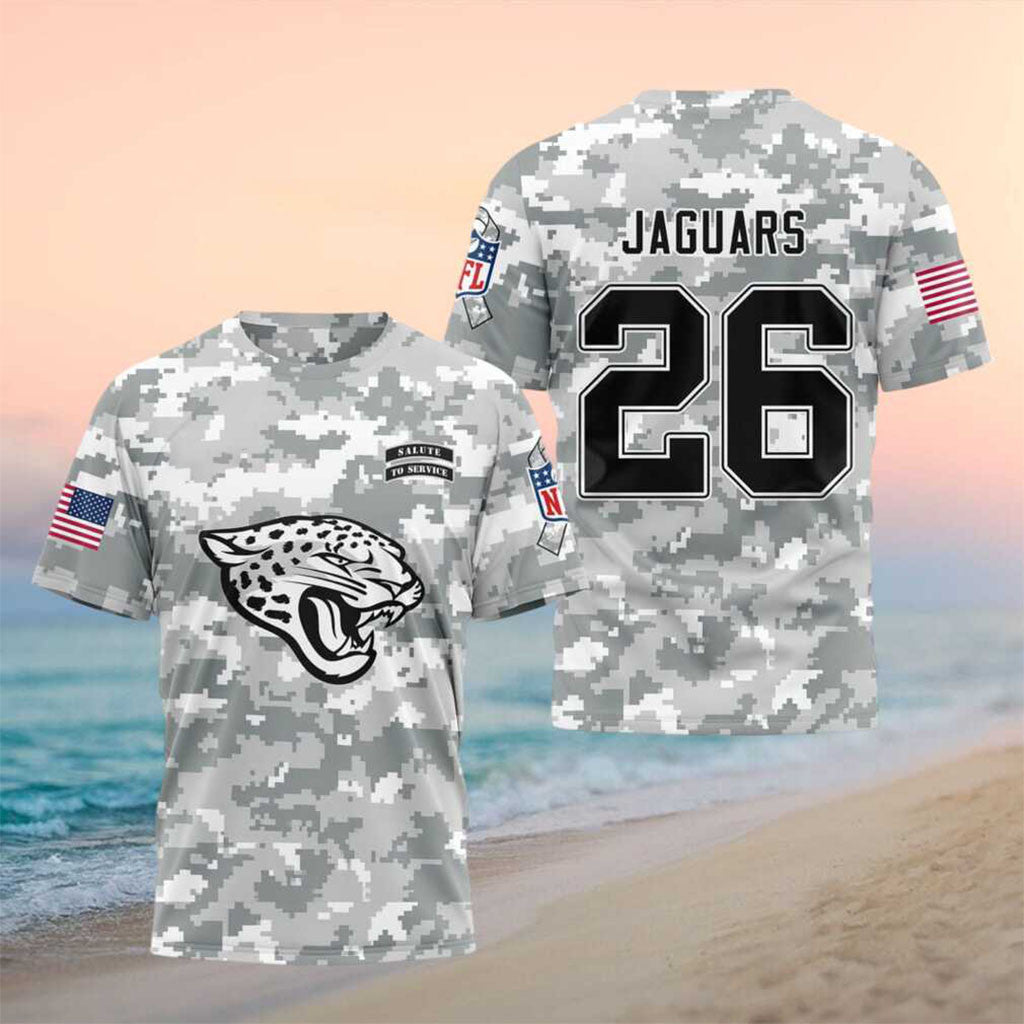 Jacksonville Jaguars Salute To Service Camo Shirt 2026 Jacksonville Jaguars Merch Fan Gifts - Merchluma
