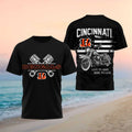 Cincinnati Bengals Motorcycle American Flag Pistons Shirt Cincinnati Bengals Merch Gift For Fan - Merchluma