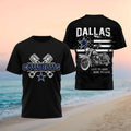 Dallas Cowboys Motorcycle American Flag Pistons Shirt Dallas Cowboys Merch Football Fan Gifts - Merchluma