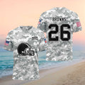 Cleveland Browns Salute To Service Camo Shirt 2026 Cleveland Browns Merch Gift For Fans - Merchluma