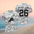Detroit Lions Salute To Service Camo Shirt 2026 Detroit Lions Merch Present For Football Fans - Merchluma