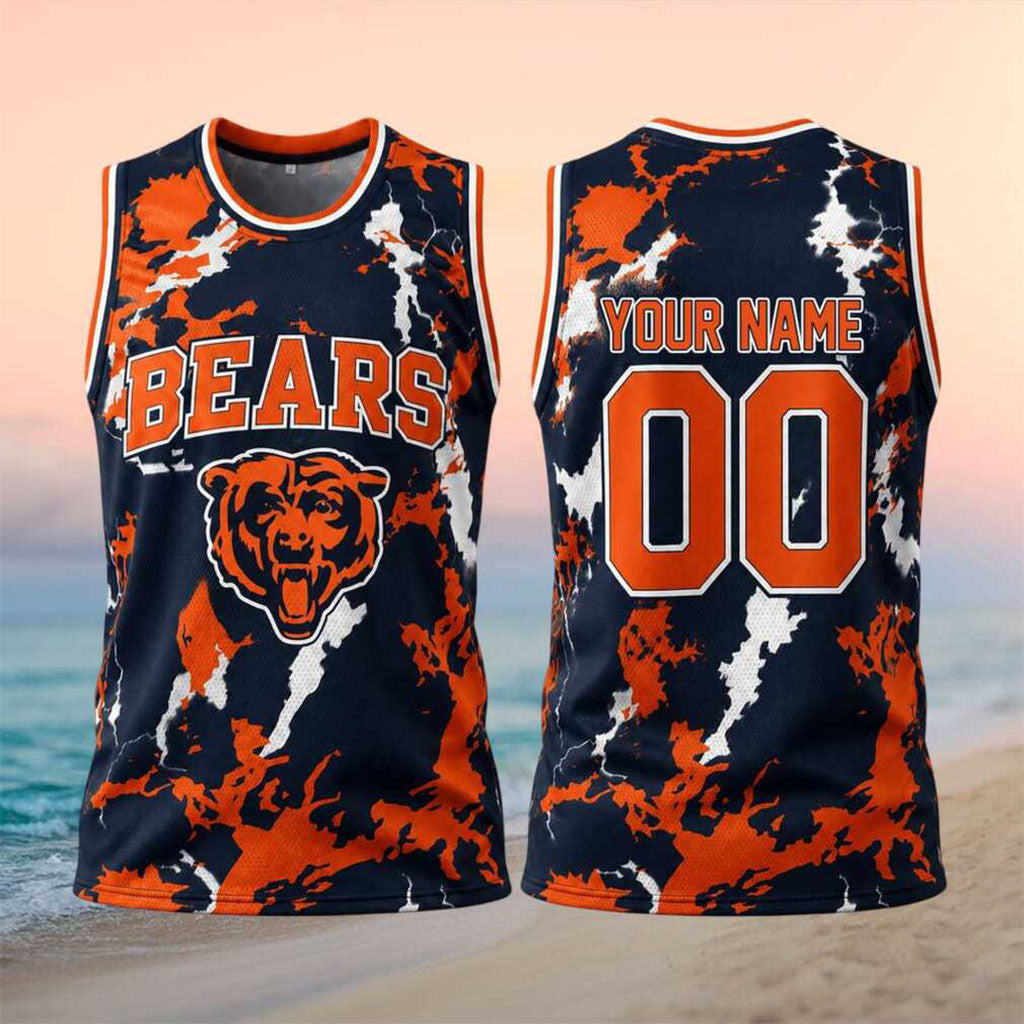 Personalized Chicago Bears Lightning Basketball Jersey 2026 Chicago Bears Merch Game Day Gifts - Merchluma