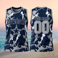 Personalized Dallas Football Team Lightning Basketball Jersey Dallas Cowboys Merch Fan Gifts - Merchluma