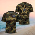 Dallas Cowboys US Army Military Camo Shirt Dallas Cowboys Merch Gift Ideas For Football Fans - Merchluma