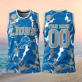 Personalized Detroit Football Team Lightning Basketball Jersey Detroit Lions Merch Gifts - Merchluma