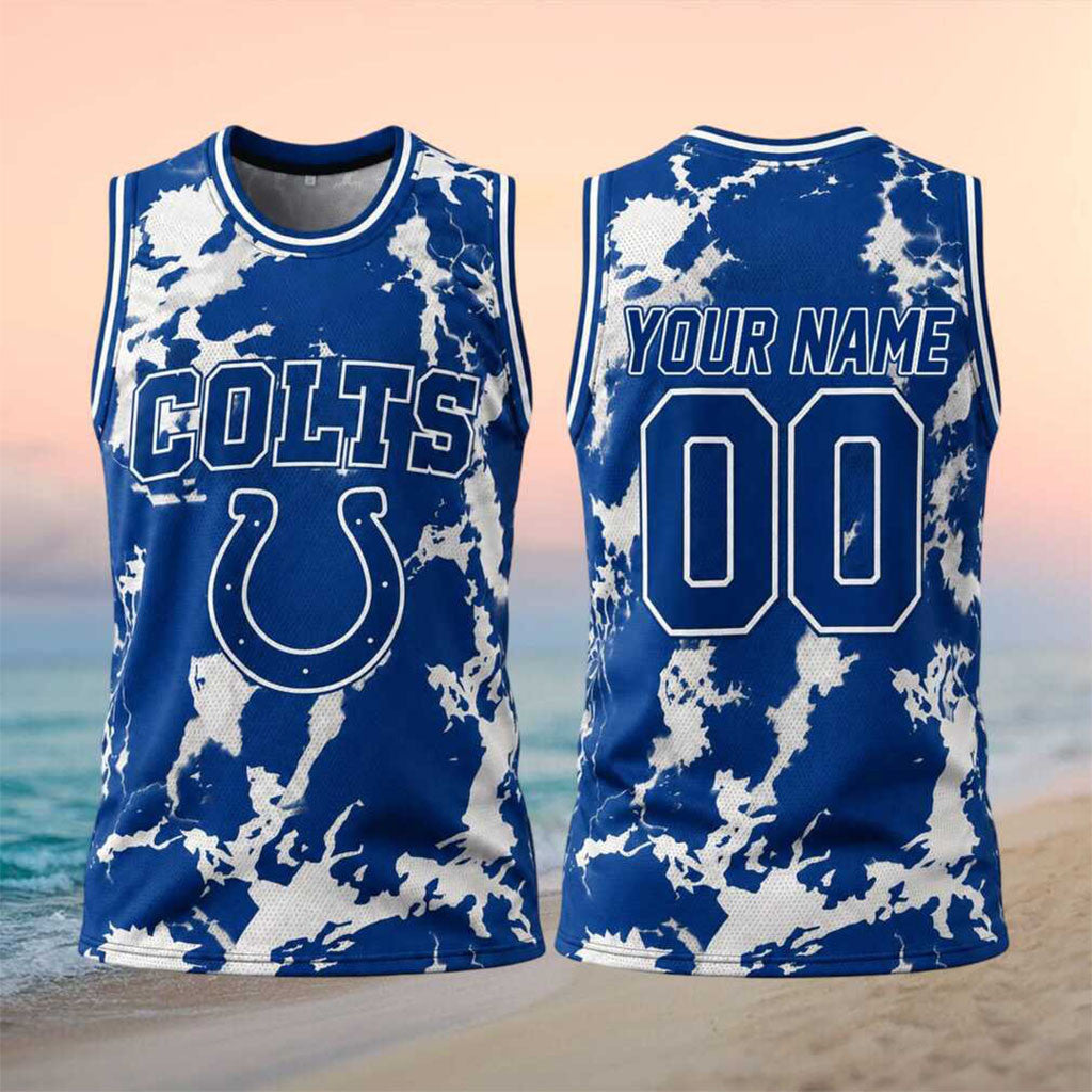 Personalized Indianapolis Football Team Lightning Basketball Jersey Indianapolis Colts Merch - Merchluma