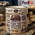 FedEx 55th Anniversary Mug FedEx Express Your Global Courier Coffee Cup Present For Dad - Merchluma