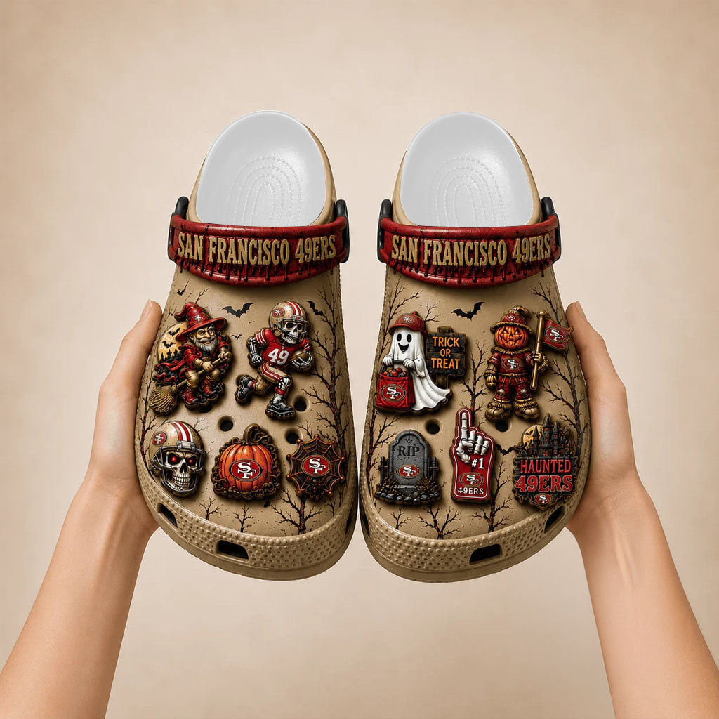 San Francisco 49Ers Halloween Crocs 49Ers Merch Halloween Ideas For Gifts - Merchluma