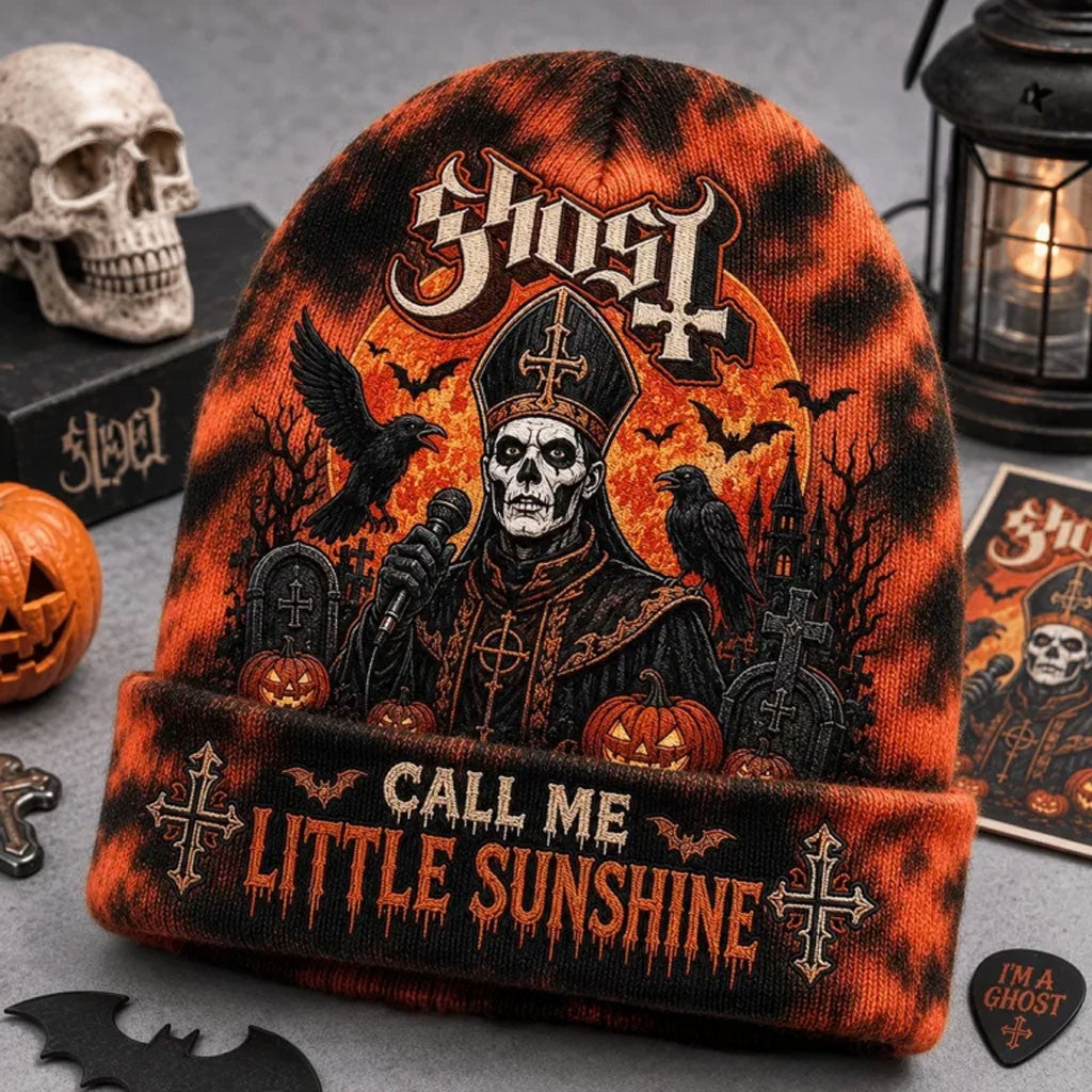 Ghost Halloween Beanie 2026 Call Me Little Sunshine Beanie GHOST Band Merch Halloween Gifts - Merchluma