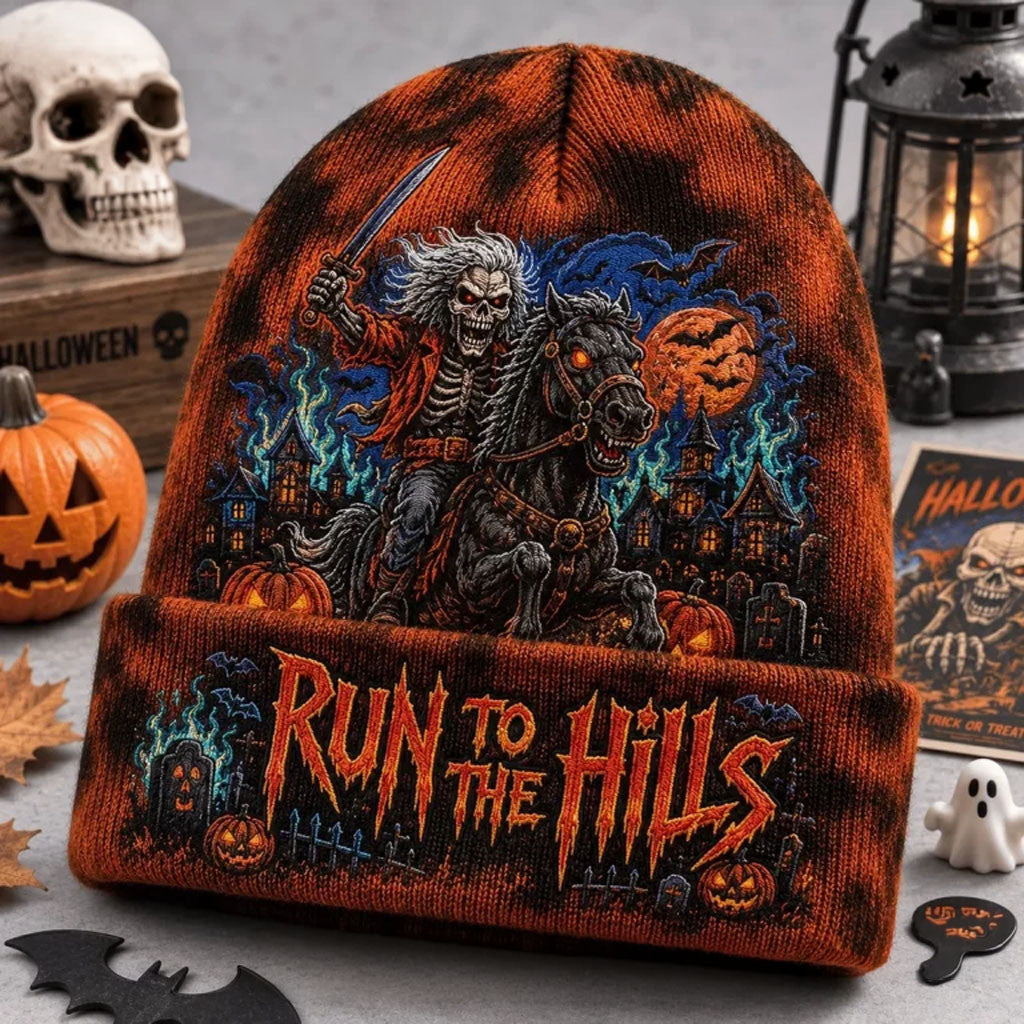 Iron Maiden Halloween Beanie 2026 Run To The Hills Beanie Iron Maiden Merch Best Halloween Gift - Merchluma