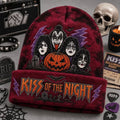 KISS Band Halloween Beanie 2026 Kiss Of The Night Beanie KISS Band Merch Cool Halloween Gifts - Merchluma
