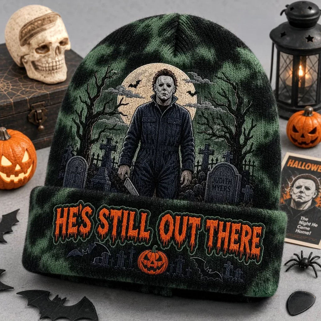 Michael Myers Halloween Beanie 2026 He's Still Out There Beanie Michael Myers Merch Gifts - Merchluma