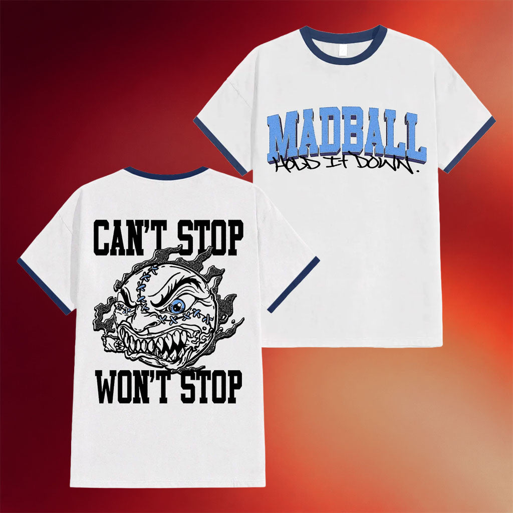 Madball Merch 2026 Hold It Down Can't Stop 25 Years Anniversary White Ringer T-Shirt Fan Gifts - Merchluma