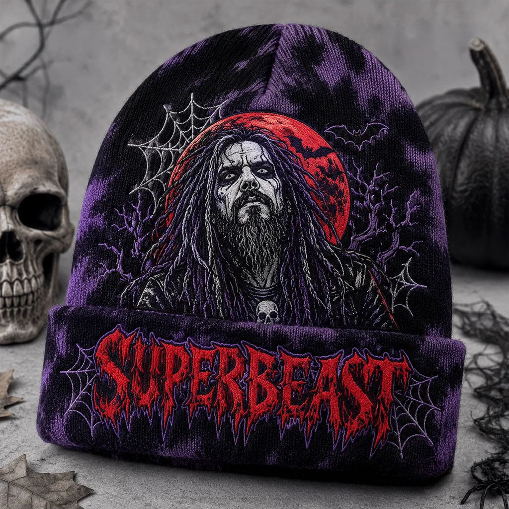 Rob Zombie Halloween Beanie Hat 2026 Superbeast Beanie Rob Zombie Merch Halloween Gift Ideas - Merchluma