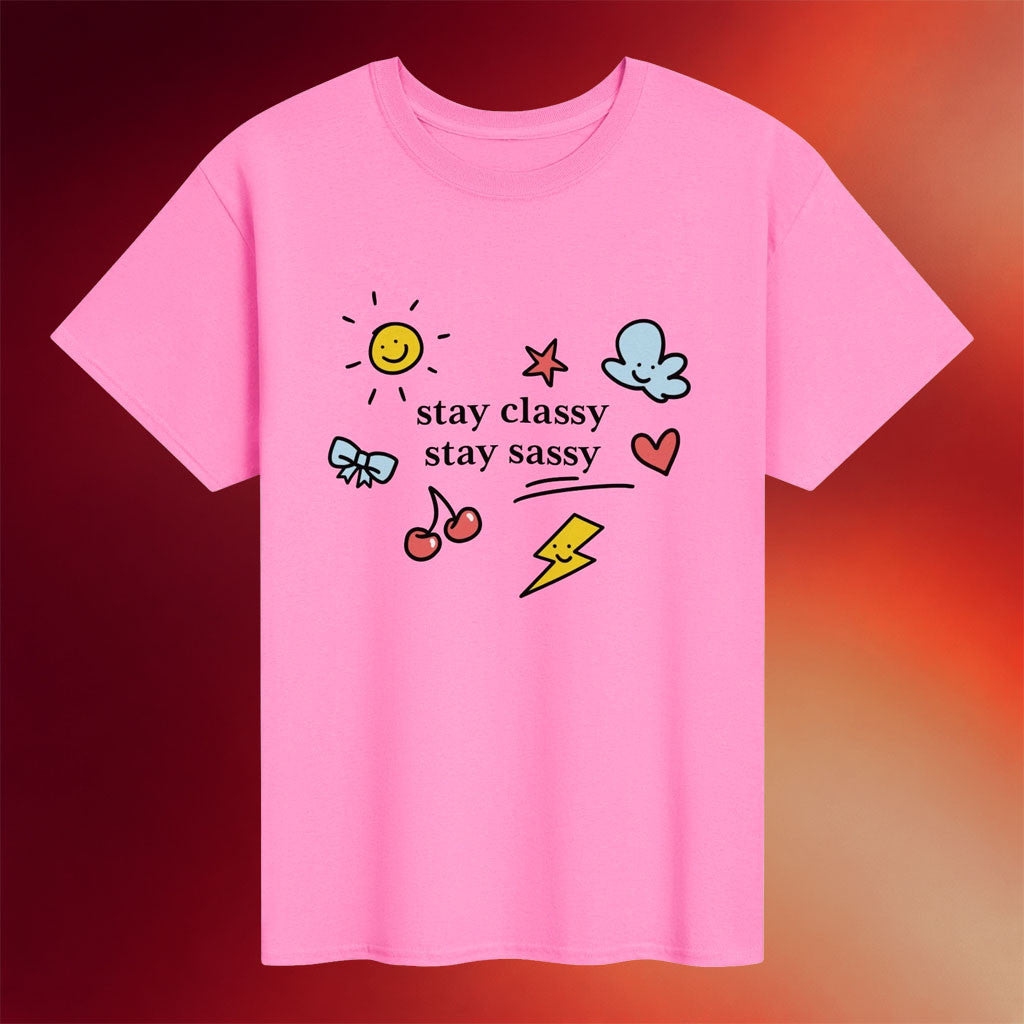 Joce Bedard Merch 2026 Stay Classy Stay Sassy Doodle T-Shirt Cute Gift For Sisters - Merchluma