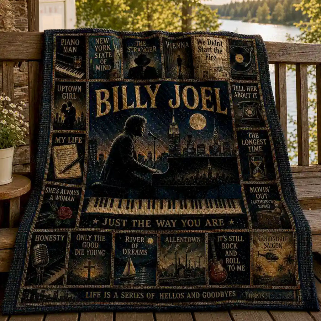 Billy Joel Just The Way You Are Quilt Blanket Billy Joel Merch 2026 Gift For Music Lovers - Merchluma