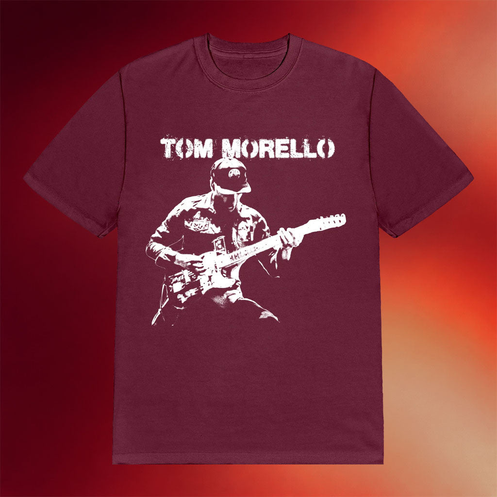 Tom Morello Merch 2026 Stencil T-Shirt Gift Ideas For Music Lovers - Merchluma