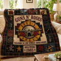 Guns N' Roses Welcome To The Jungle Quilt Blanket Rock And Roses GNR Merch Gift For Fans - Merchluma