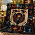 Journey Band Don't Stop Believin' Quilt Blanket Scarab Beetle Rock Throw Journey Merch Fan Gift - Merchluma