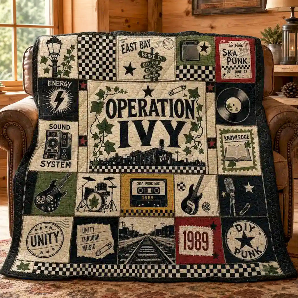Operation Ivy Rock Band Quilt Blanket Rocker Bedroom Decor Ideas Operation Ivy Merch - Merchluma