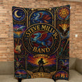 Steve Miller Band Keep On Rockin Stained Glass Quilt Blanket Steve Miller Band Merch Home Decor - Merchluma