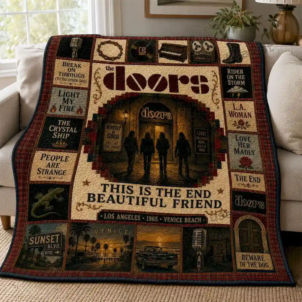 The Doors This Is The End Beautiful Friend Quilt Blanket The Doors Merch Rocker Home Decor - Merchluma