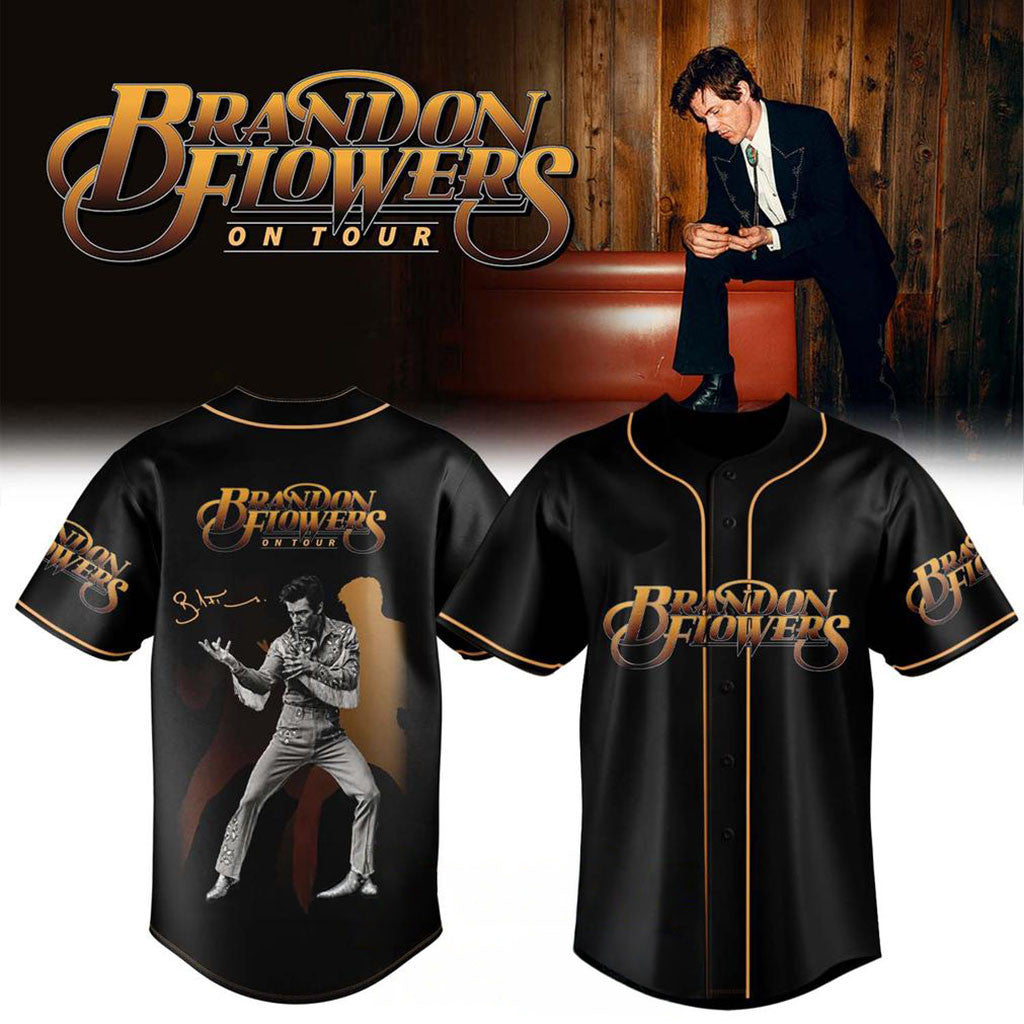 Brandon Flowers On Tour 2026 Signature Jersey Brandon Flowers Merch Gift For Music Lovers - Merchluma