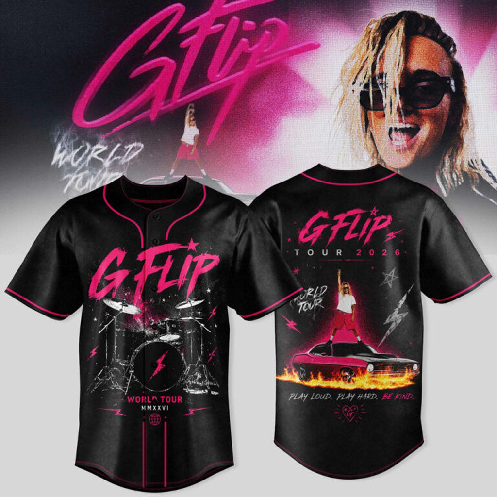 G Flip World Tour 2026 Baseball Jersey G Flip Merch Best Gifts For Music Lovers - Merchluma