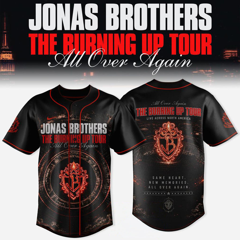 Jonas Brothers The Burning Up Tour 2026 Baseball Jersey Jonas Brothers Merch Fan Gifts - Merchluma