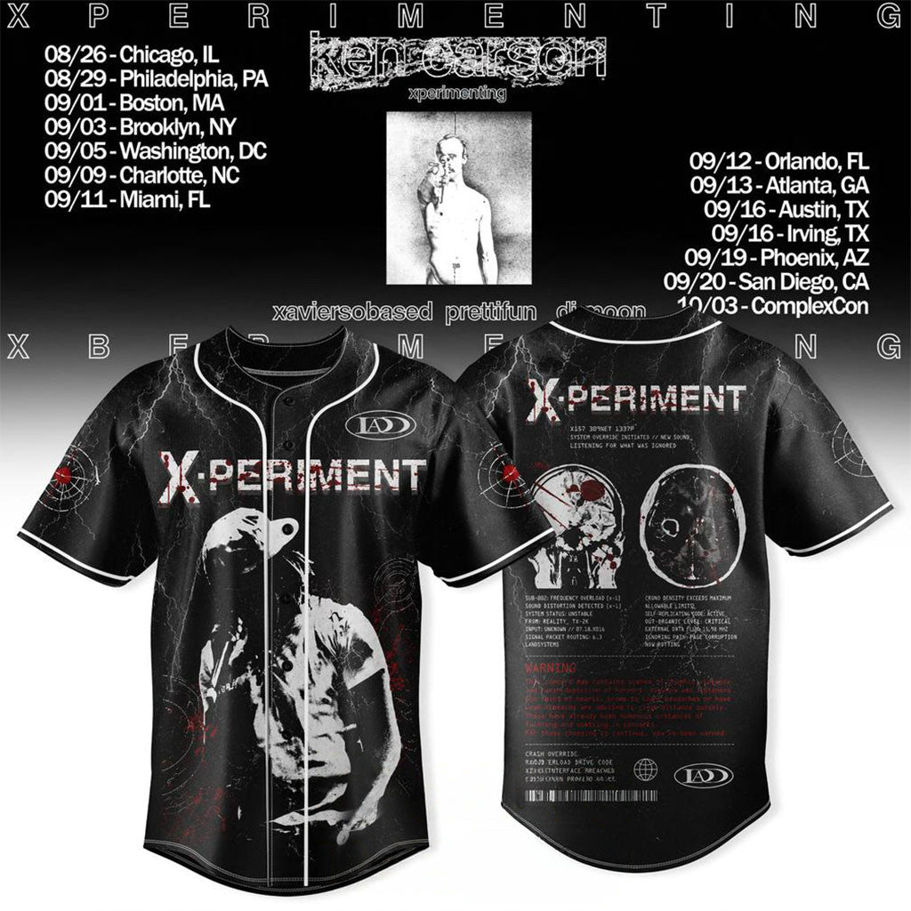 Ken Carson Xperimenting Tour Baseball Jersey Ken Carson Merch Present For Fans - Merchluma