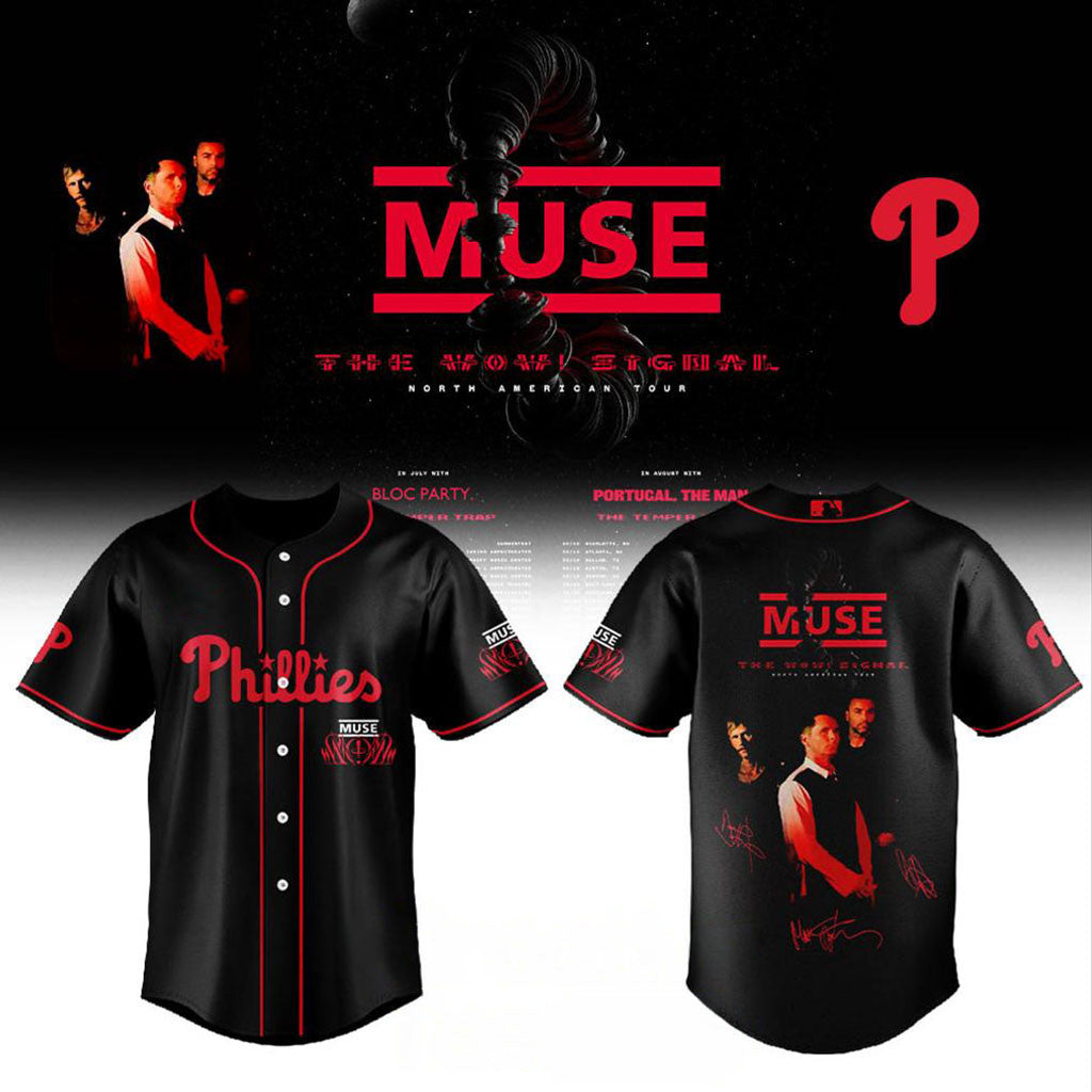 Philadelphia Phillies X Muse Merch The WOW Signal Tour 2026 Jersey Present For Music Lovers - Merchluma