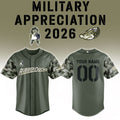Personalized Akron RubberDucks X Military Appreciation Night 2026 Baseball Jersey Fan Merch - Merchluma