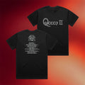 Queen Merch 2026 QUEEN II Album Logo Tracklist Black T-Shirt Gift For Rock Band Fans - Merchluma