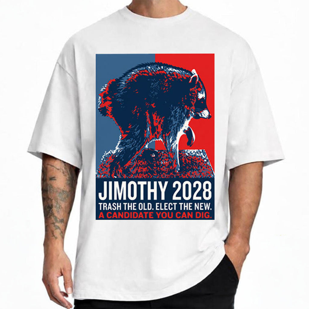 Jimothy 2028 Campaign Poster T-Shirt Funny Political Meme Shirt Gift For Animal Lovers - Merchluma