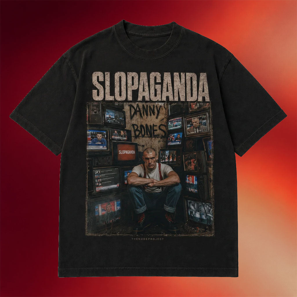 The Node Project Merch 2026 Slopaganda Cover T-Shirt Danny Bones Shirt Gifts For Fans - Merchluma