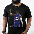 Lebron James Philadelphia 76ers Autograph T-Shirt Lebron James Merch Basketball Fan Gear - Merchluma