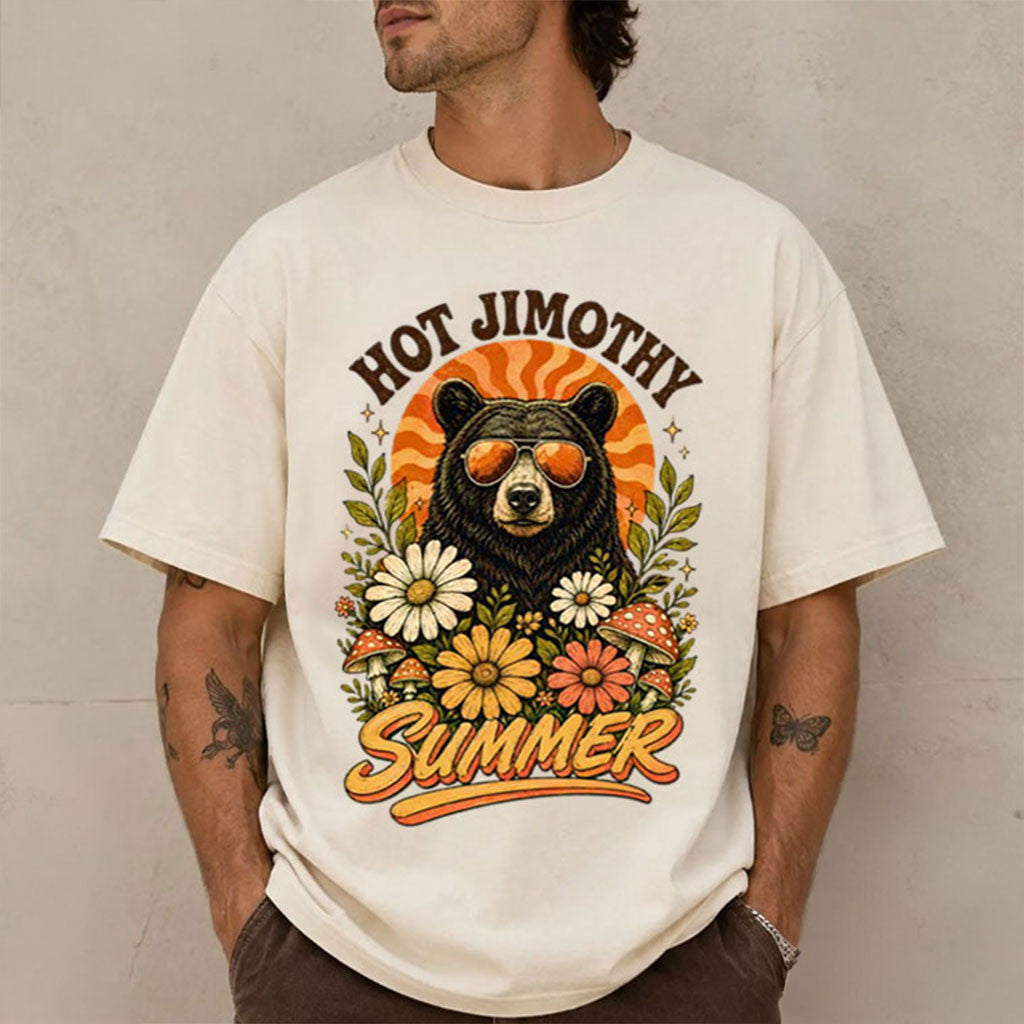 Hot Jimothy Summer Bear Retro Floral Wildflower T-Shirt Summer Gift For Friends - Merchluma