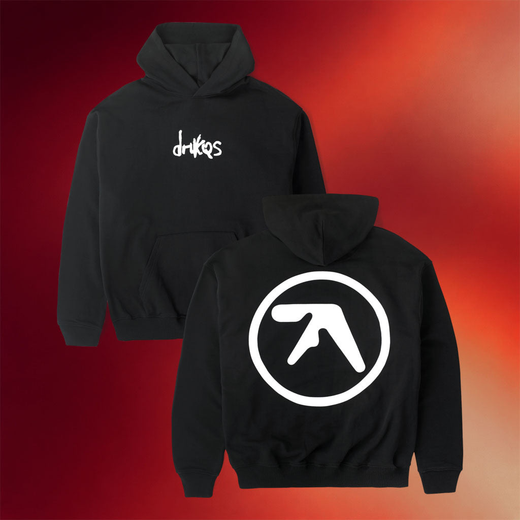 Aphex Twin Merch 2026 Drukqs Dual Logo Hoodie Black Music Related Gifts For Guys - Merchluma
