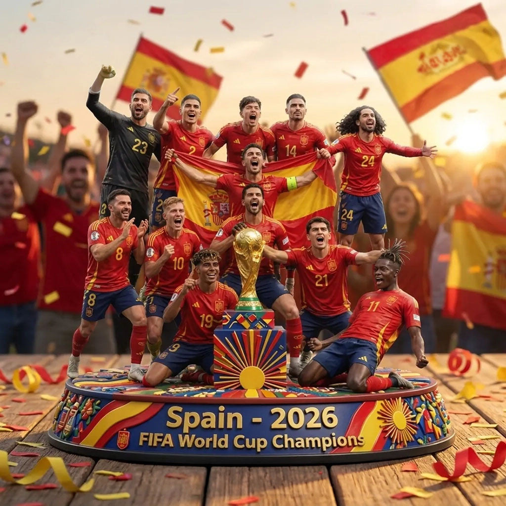 Spain National Team 2026 World Cup Champions Acrylic Plaque Spain FIFA Winner Merch Decor - Merchluma