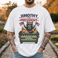 Raccoon Dumpster Fire Political Satire Jimothy For President T-Shirt Funny Election Shirt - Merchluma