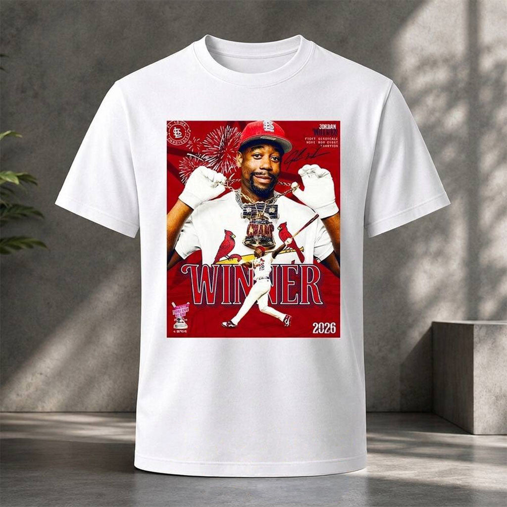 St Louis Cardinals Jordan Walker 2026 Home Run Derby Champion T-Shirt Winner Merch White - Merchluma