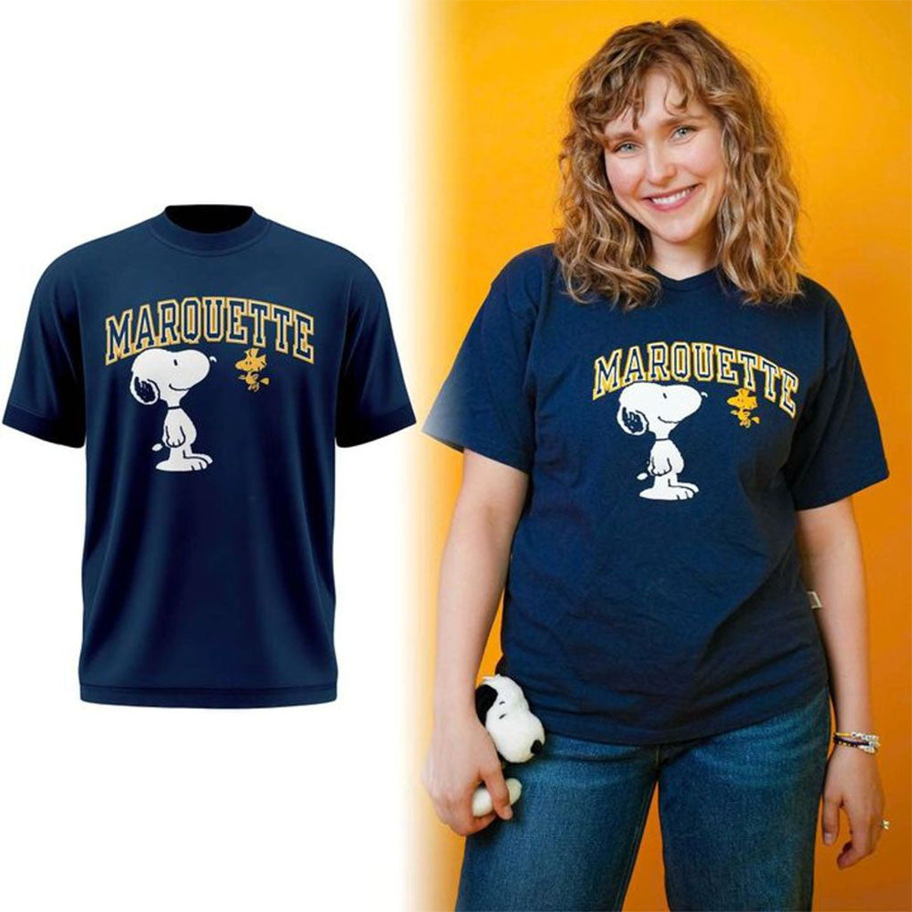 Marquette Golden Eagles X Snoopy 2026 Shirt Marquette Golden Eagles Merch Present For Fans - Merchluma