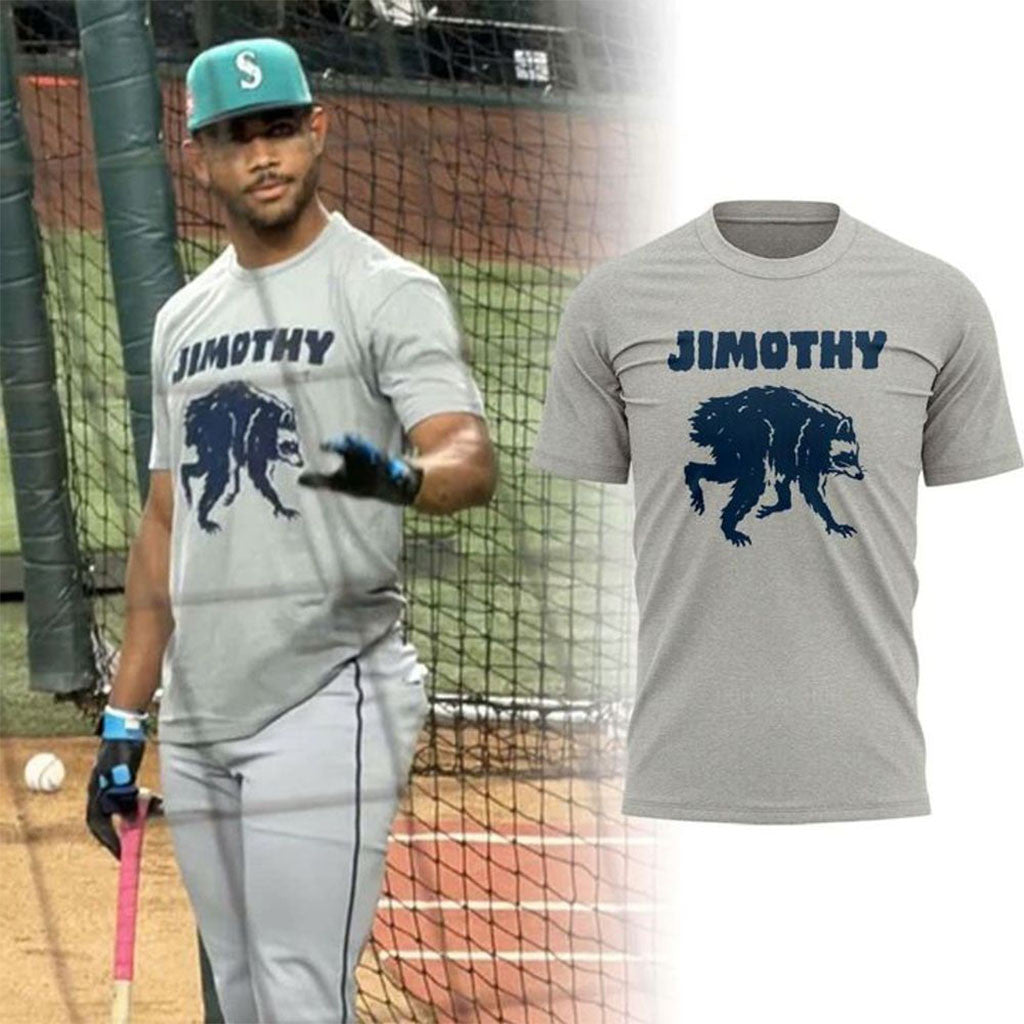 Seattle Mariners Julio Rodriguez Jimothy Shirt Funny Raccoon Meme Shirt Gift For Friends - Merchluma