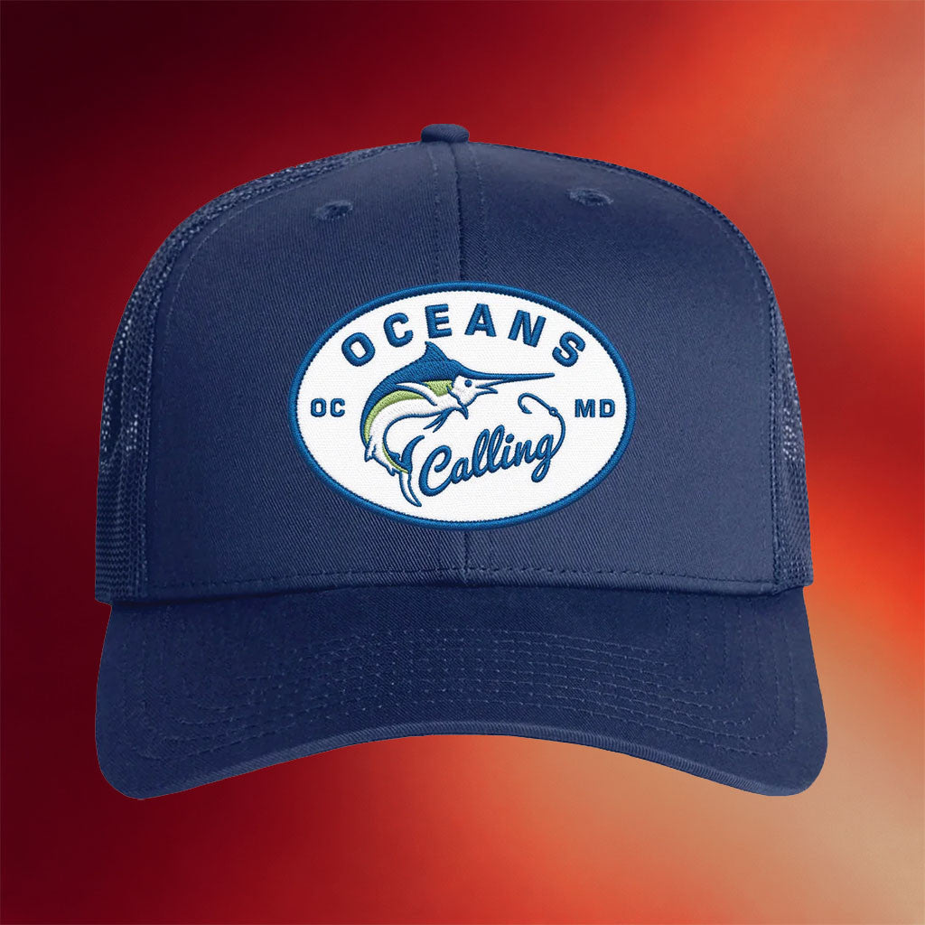 Oceans Calling Festival Merch 2026 Marlin Trucker Hat Gifts For Music Enthusiasts - Merchluma