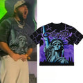 John Harbaugh's Godspeed Statue Of Liberty Lightning Shirt John Harbaugh Merch Fan Gifts - Merchluma