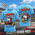 Snoopy And Woodstock Grand Prix Racing Spirit 2026 T-Shirt Peanuts Merch Gift For Brothers - Merchluma