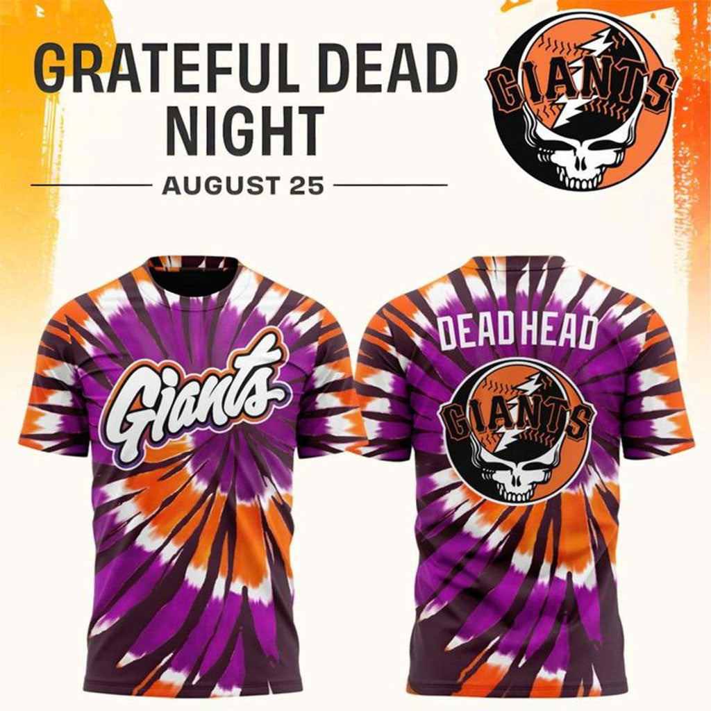 San Francisco Giants Grateful Dead Night 2026 Tie Dye Shirt SF Giants Merch Present For Fans - Merchluma