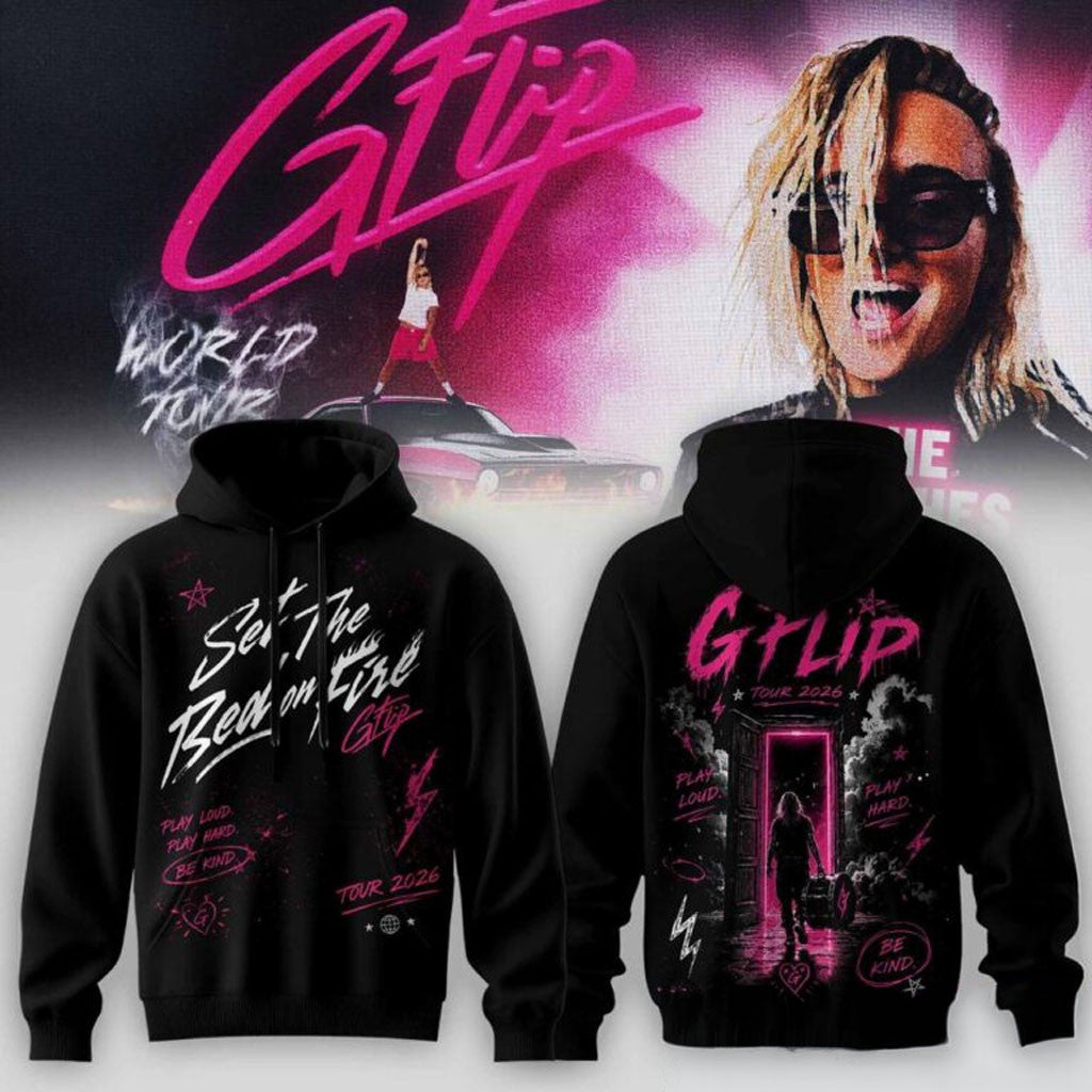 G Flip World Tour 2026 Get The Bed On Fire Hoodie Black G Flip Merch Present For Fans - Merchluma
