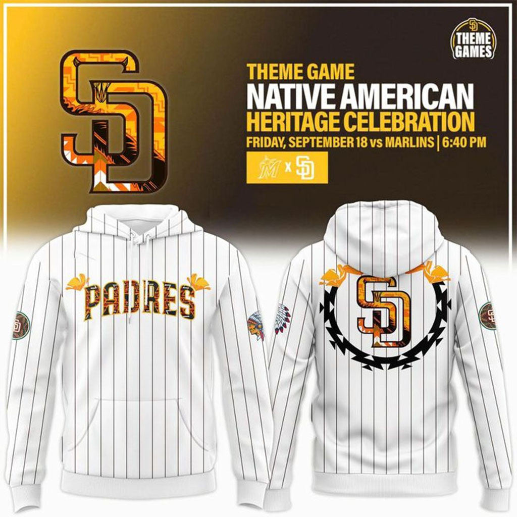 San Diego Padres 2026 Native American Heritage Celebration Hoodie Padres Merch Fan Gifts - Merchluma