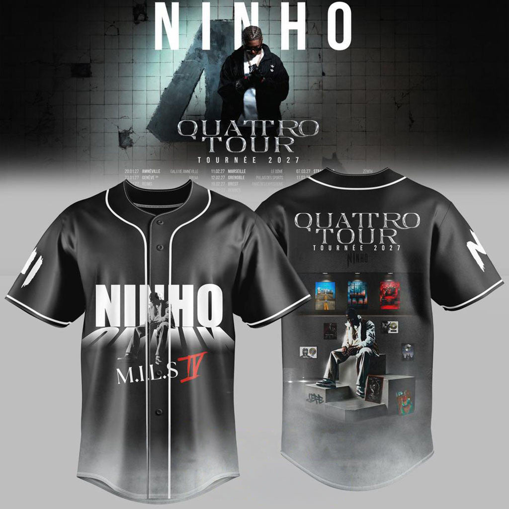 Ninho Quattro Tour 2027 Special Baseball Jersey Ninho Merch Best Gift For Rapper Fans - Merchluma